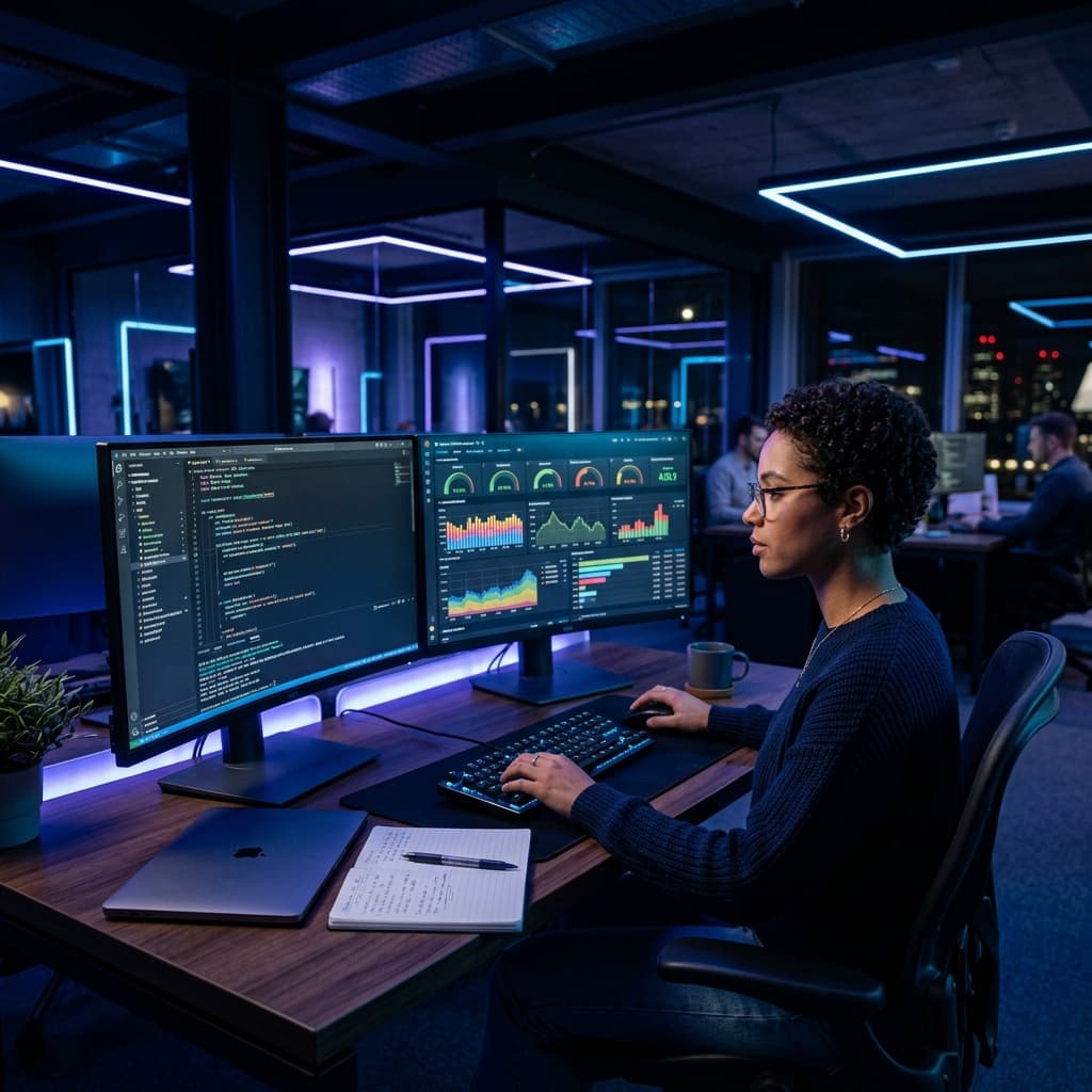 Intern working at SocioTech